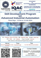 Skill Development Program on Advanced Industrial Automation 2024 Training Program Poster